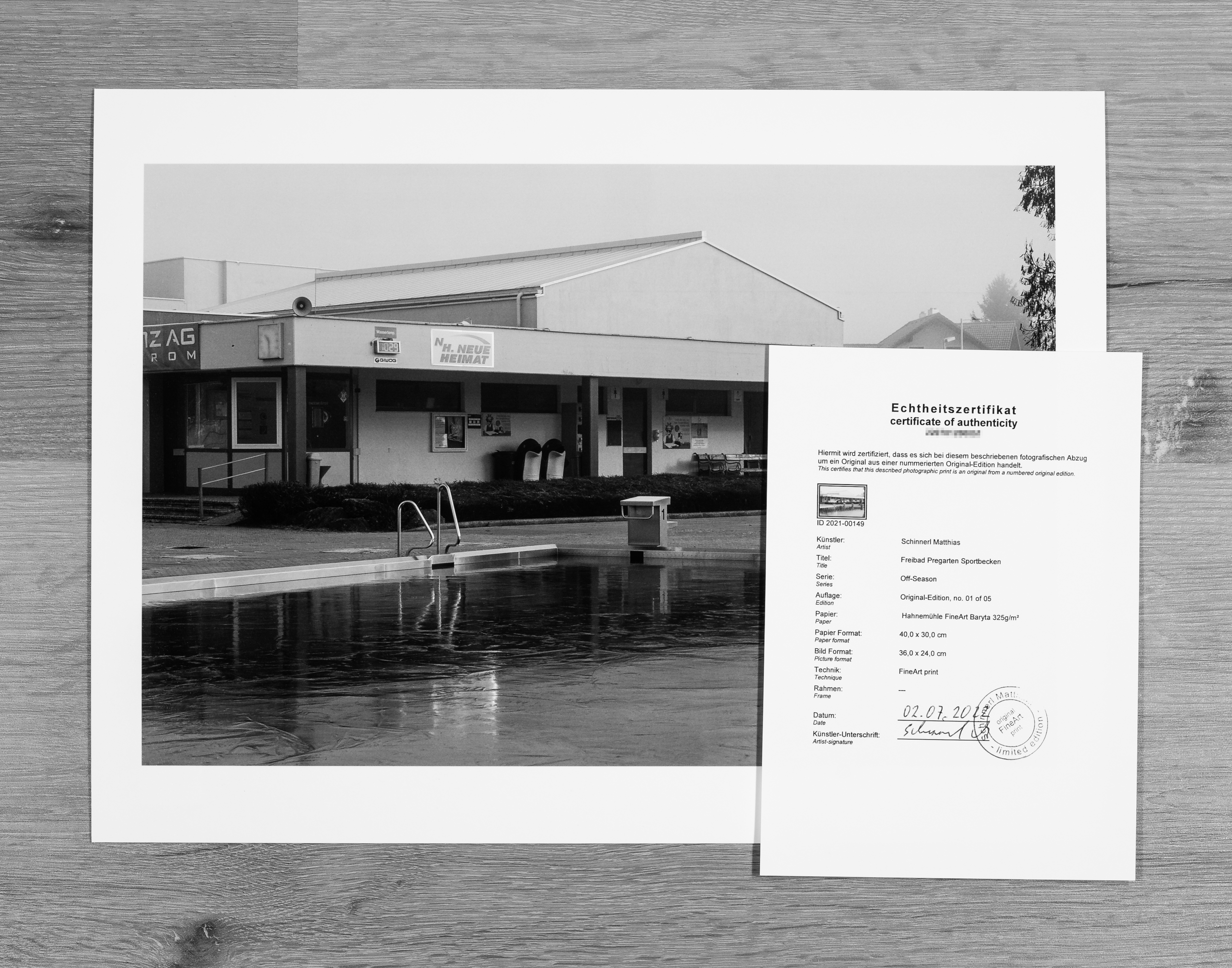 FineArt Print mit Zertifikat
